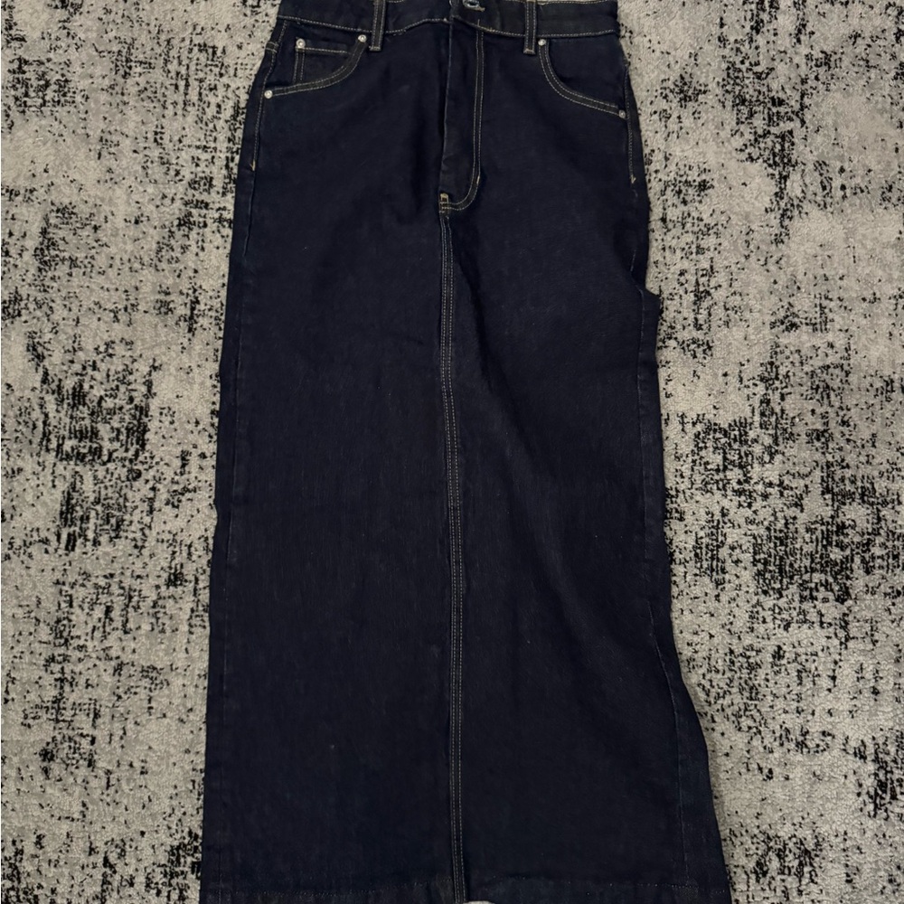 Zara denim blue Straight Skirt